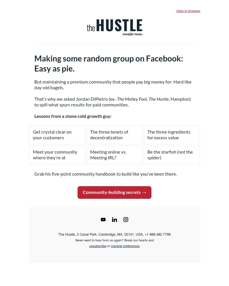 Screenshot of email with subject /media/emails/5-community-building-secrets-0b47fe-cropped-89994d92.jpg