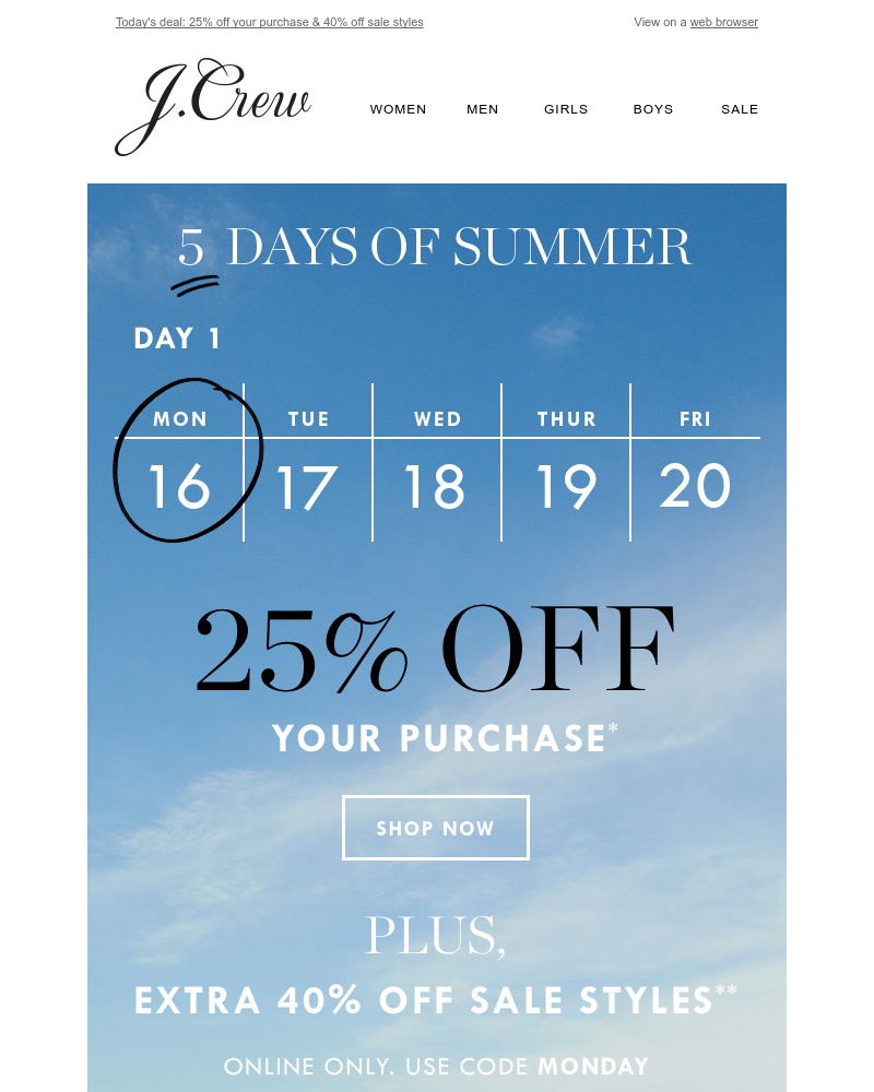 Screenshot of email with subject /media/emails/5-days-of-summer-5-surprise-sales-cropped-96a33854.jpg
