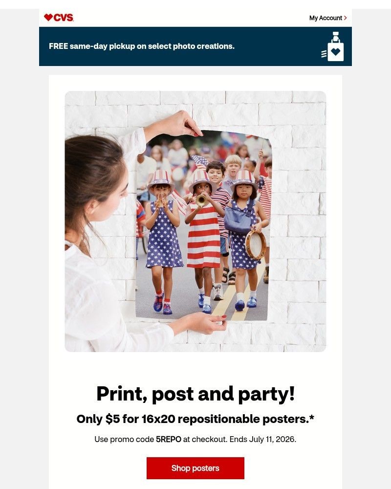 Screenshot of email sent to a CVS Newsletter subscriber