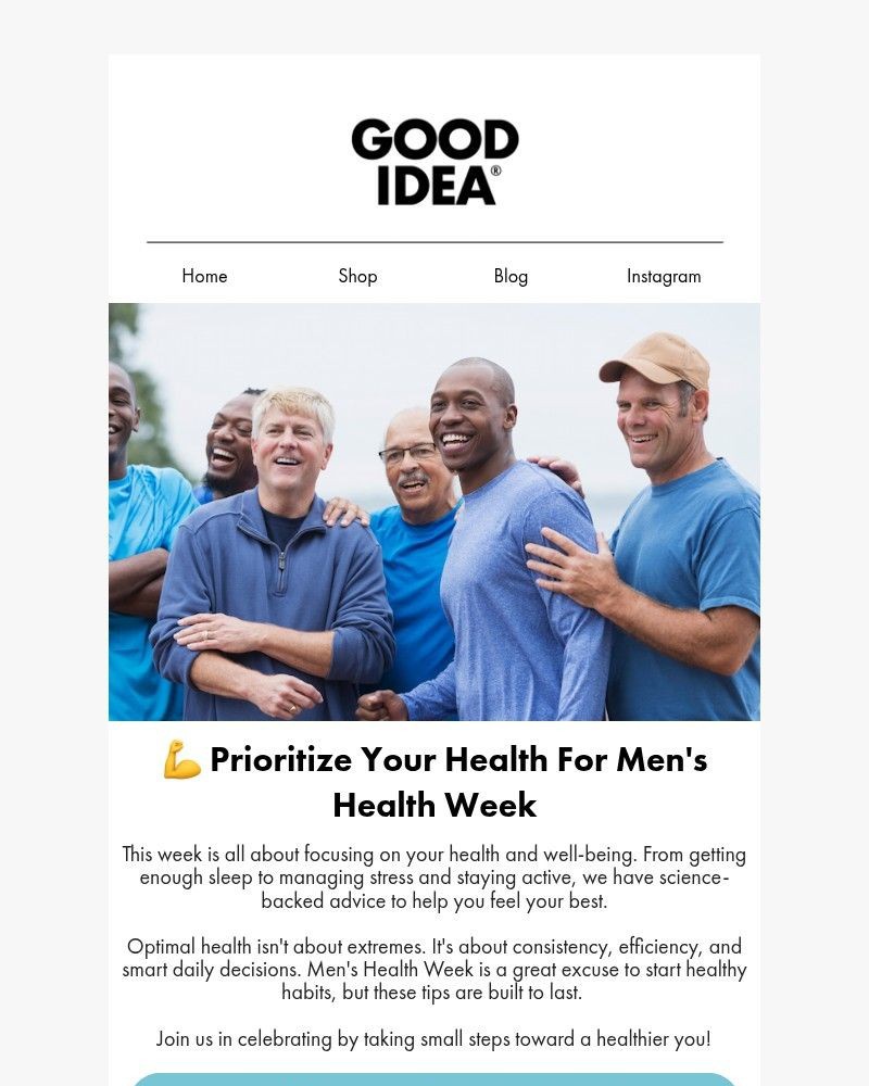 Screenshot of email sent to a Good Idea Newsletter subscriber