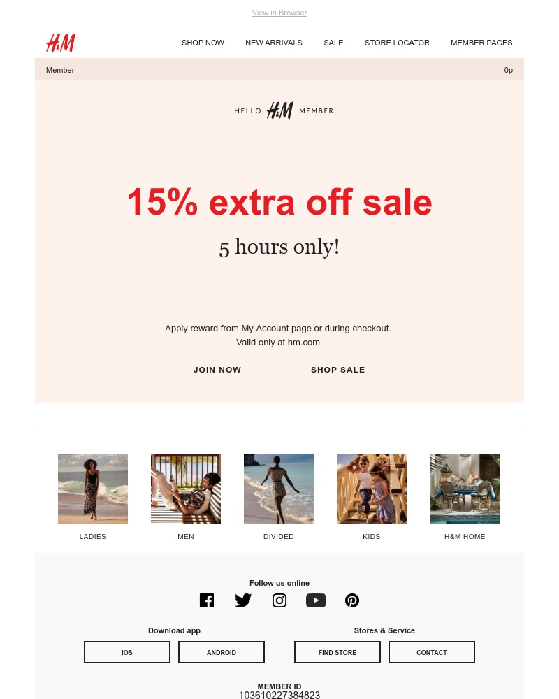 Screenshot of email with subject /media/emails/5-hours-only-15-extra-off-sale-cropped-1835e5fb.jpg