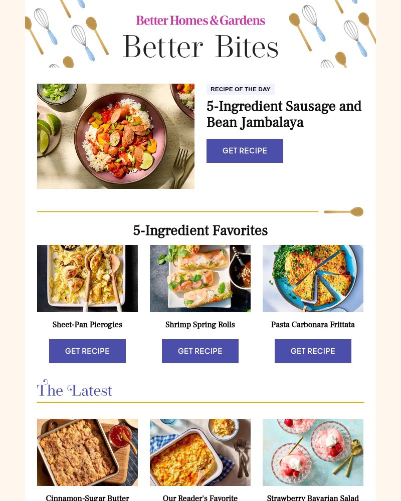 Screenshot of email sent to a Better Homes and Gardens Newsletter subscriber