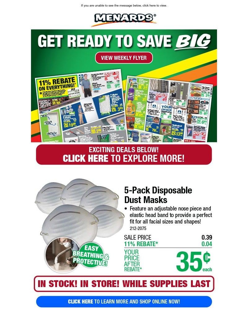 Screenshot of email with subject /media/emails/5-pack-disposable-dust-masks-only-35-after-rebate-plus-new-weekly-flyer-3933cb-cr_XdbXnQ7.jpg