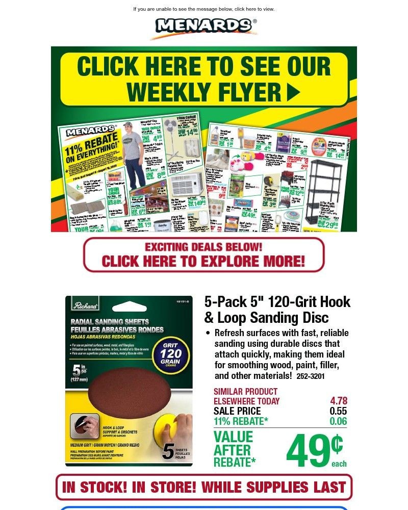 Screenshot of email with subject /media/emails/5-pack-sanding-disc-only-49-after-rebate-plus-new-weekly-flyer-bc4721-cropped-308e59bc.jpg