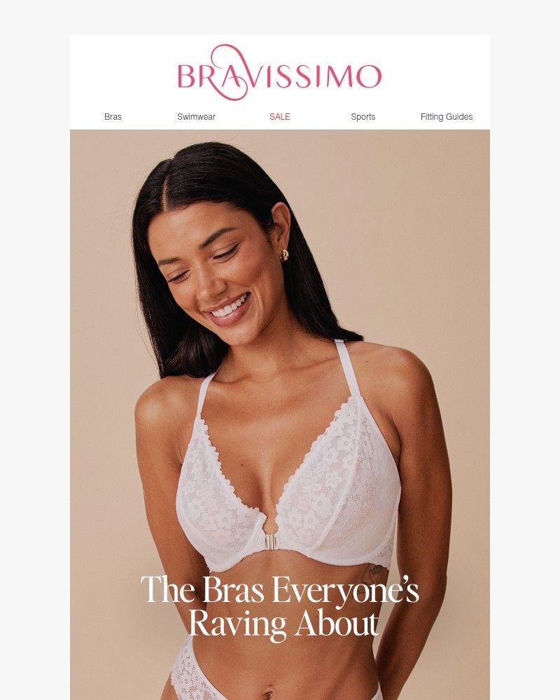 Screenshot of email sent to a Bravissimo Newsletter subscriber