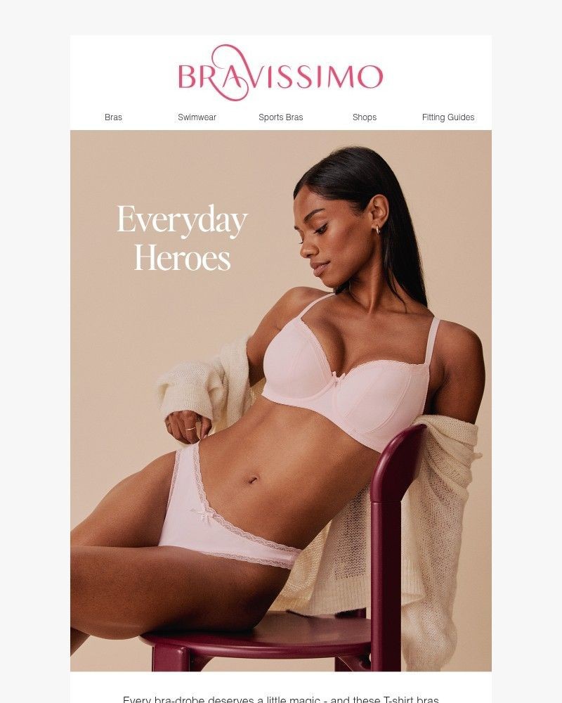 Screenshot of email sent to a Bravissimo Newsletter subscriber