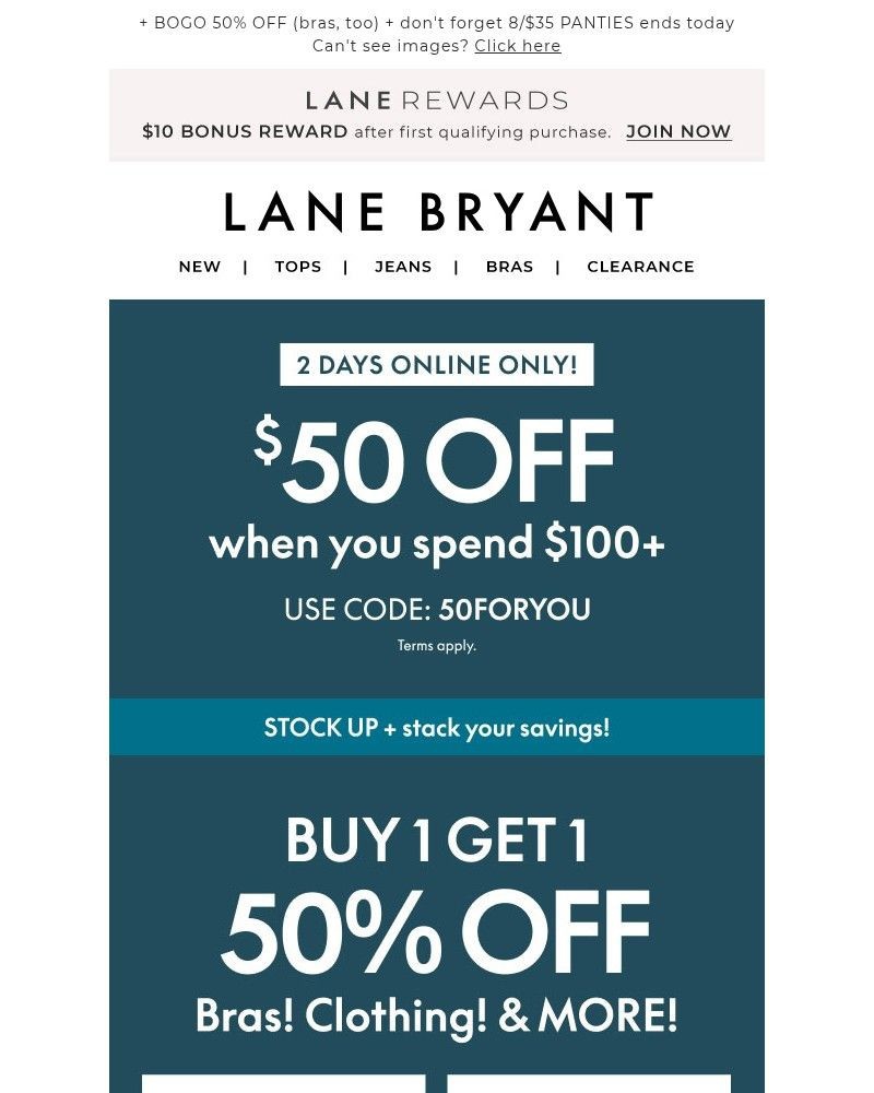 Screenshot of email with subject /media/emails/50-off-100-starts-now-online-only-deb270-cropped-cab1b4d1.jpg