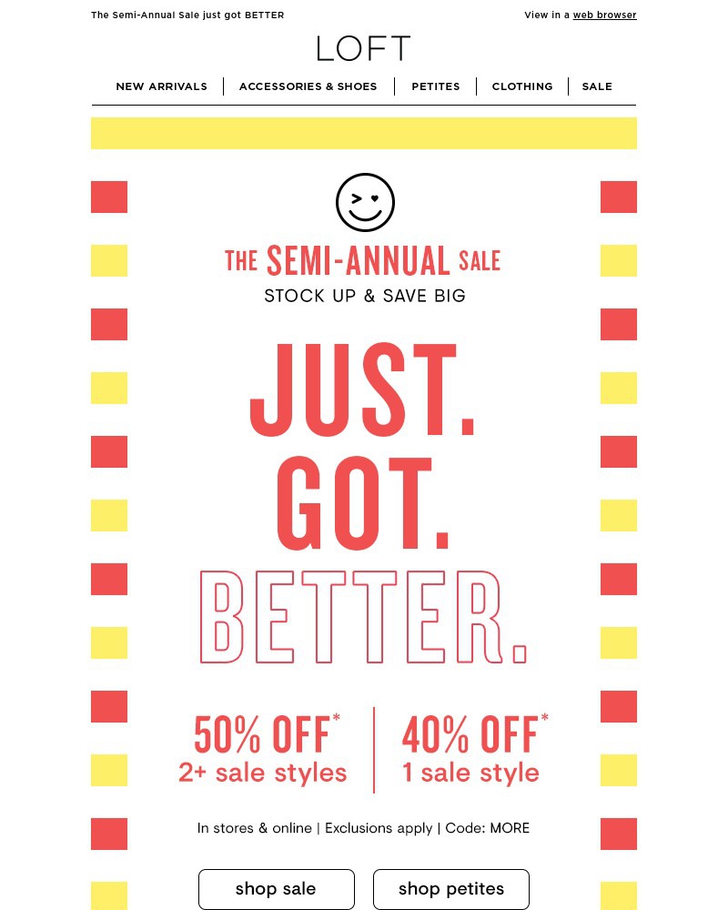 Screenshot of email with subject /media/emails/50-off-2-sale-styles-starts-now-ff73fa-cropped-9b09917e.jpg