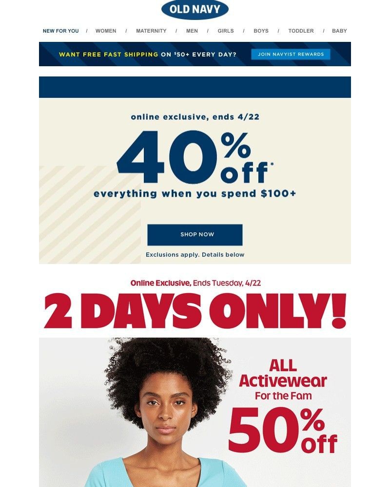 Screenshot of email with subject /media/emails/50-off-all-activewear-is-inside-youve-got-40-off-everything-on-orders-100-cc17bf-_UmNJgLA.jpg