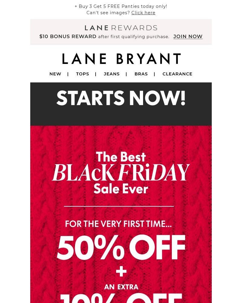Screenshot of email with subject /media/emails/50-off-an-extra-10-off-first-time-ever-c56bea-cropped-b3a8a4da.jpg