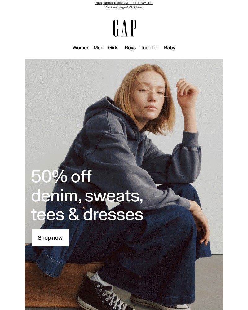 Screenshot of email with subject /media/emails/50-off-denim-sweats-tees-dresses-f73db7-cropped-c7e44952.jpg