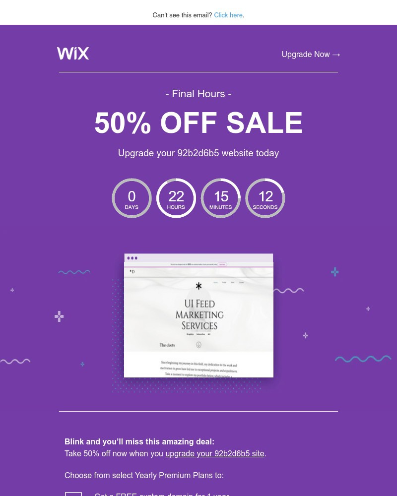 Screenshot of email with subject /media/emails/50-off-ends-today-upgrade-your-92b2d6b5-website-now-0ff33b-cropped-1d82f76f.jpg