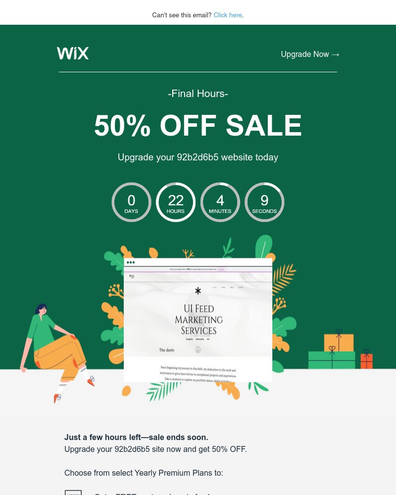 Screenshot of email with subject /media/emails/50-off-ends-today-upgrade-your-92b2d6b5-website-now-b9c3eb-cropped-910b0463.jpg