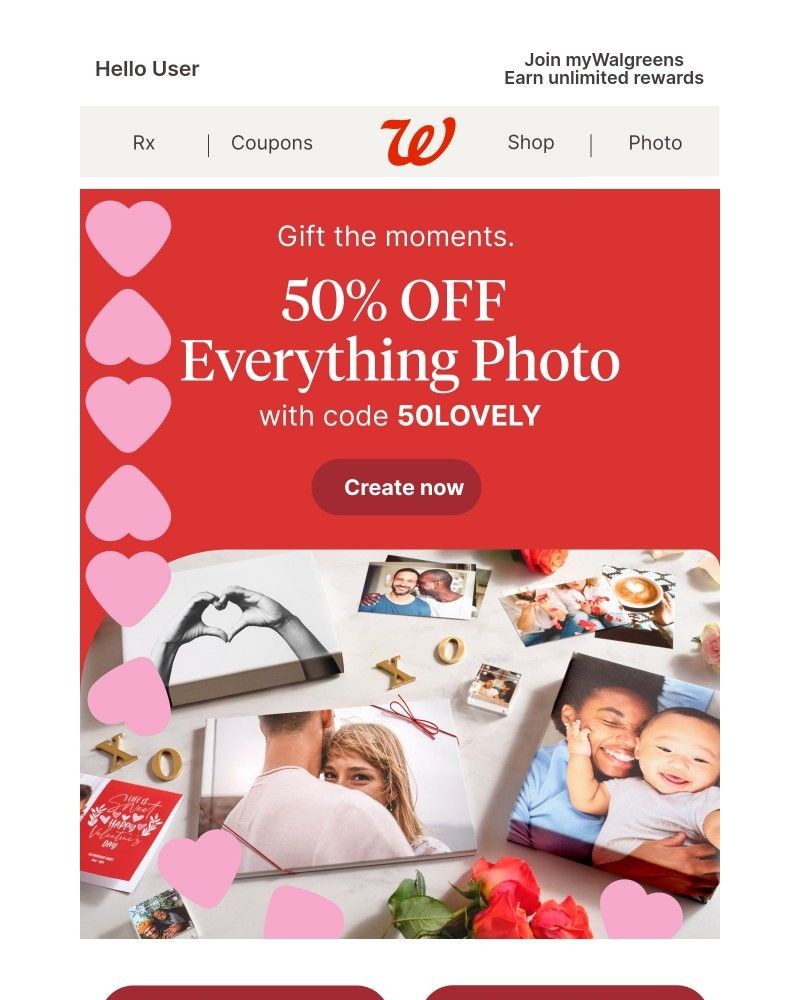 Screenshot of email sent to a Walgreens Registered user