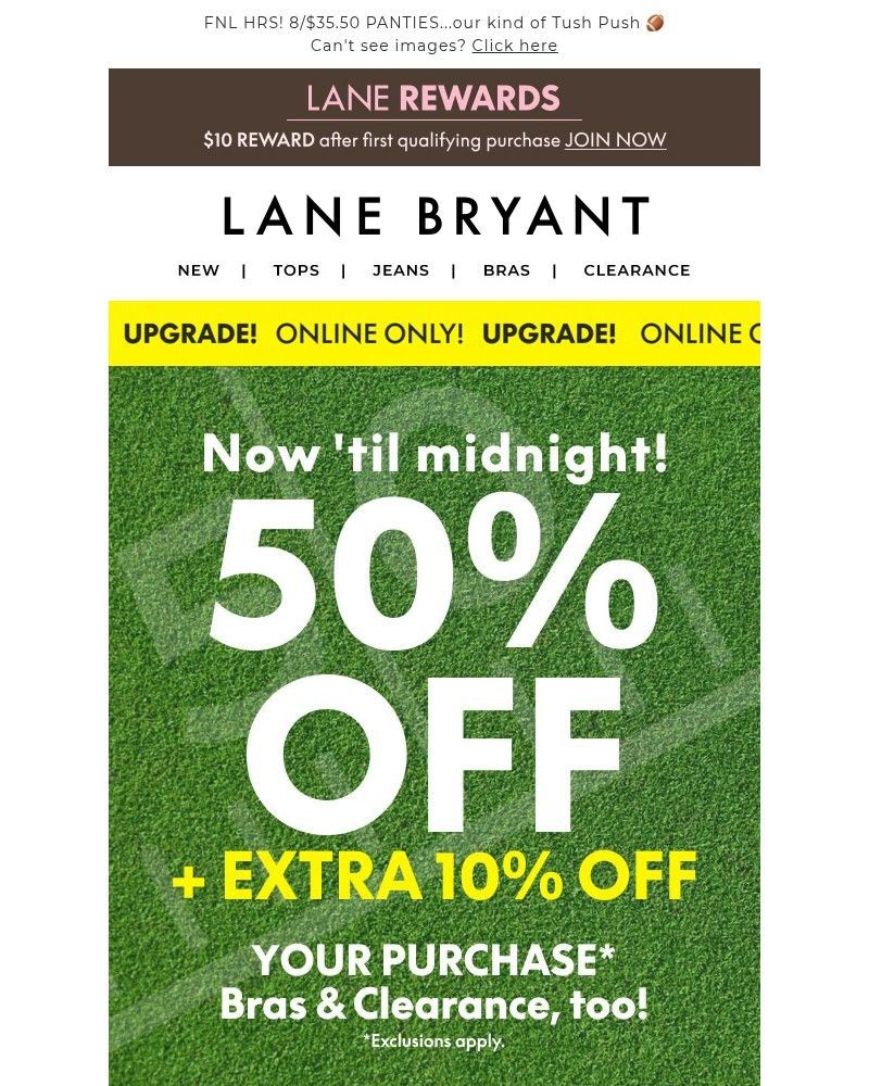 Screenshot of email with subject /media/emails/50-off-extra-10-off-bras-clothing-02e3da-cropped-85d96cd8.jpg