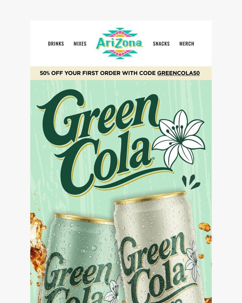 Screenshot of email sent to a AriZona Newsletter subscriber