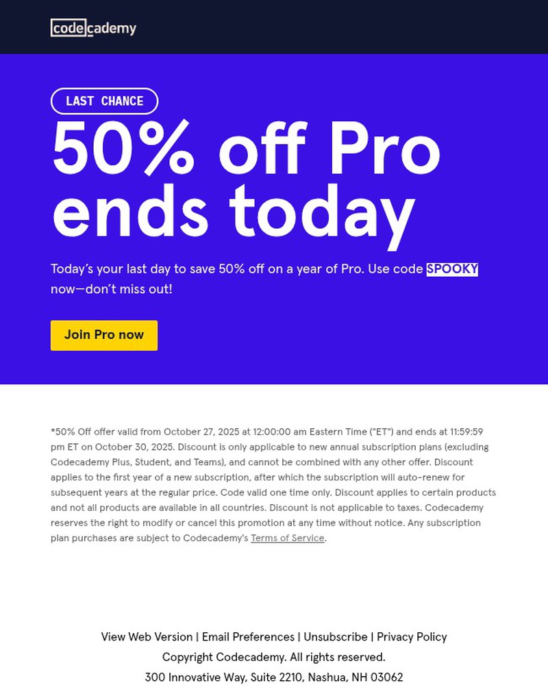 Screenshot of email with subject /media/emails/50-off-pro-ends-today-fb2c14-cropped-3b23d81c.jpg