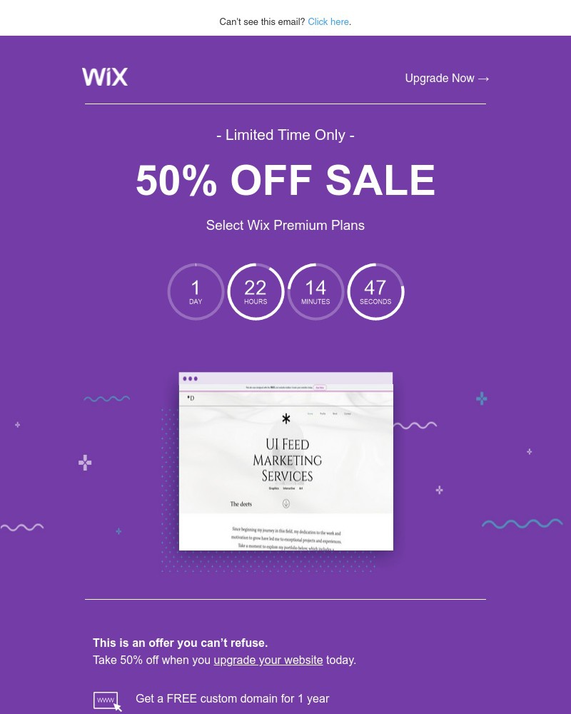 Screenshot of email with subject /media/emails/50-off-sale-happening-now-a34abe-cropped-2b3b6c2d.jpg