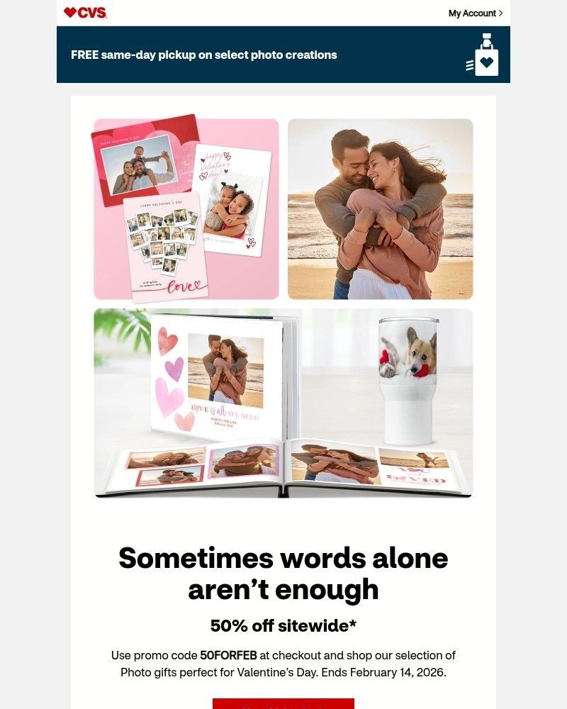 Screenshot of email sent to a CVS Newsletter subscriber