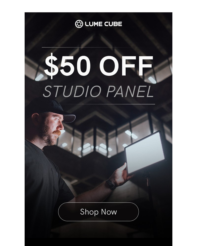 Screenshot of email sent to a Lume Cube Newsletter subscriber