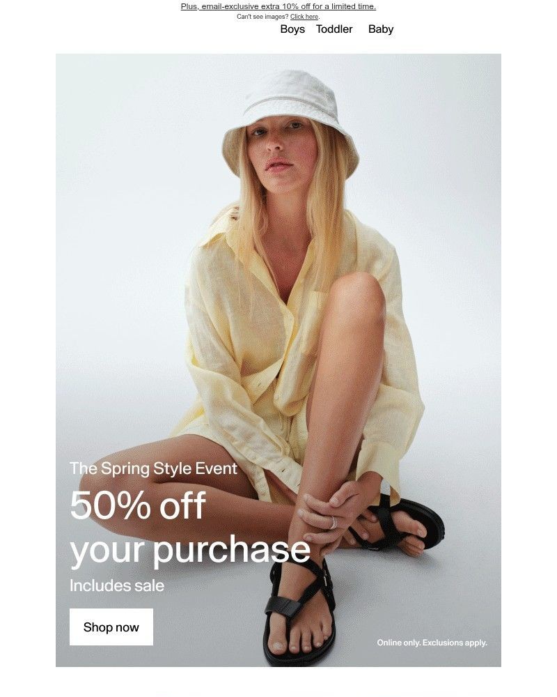 Screenshot of email with subject /media/emails/50-off-your-purchase-is-officially-here-including-sale-01b2bb-cropped-571a4a57.jpg