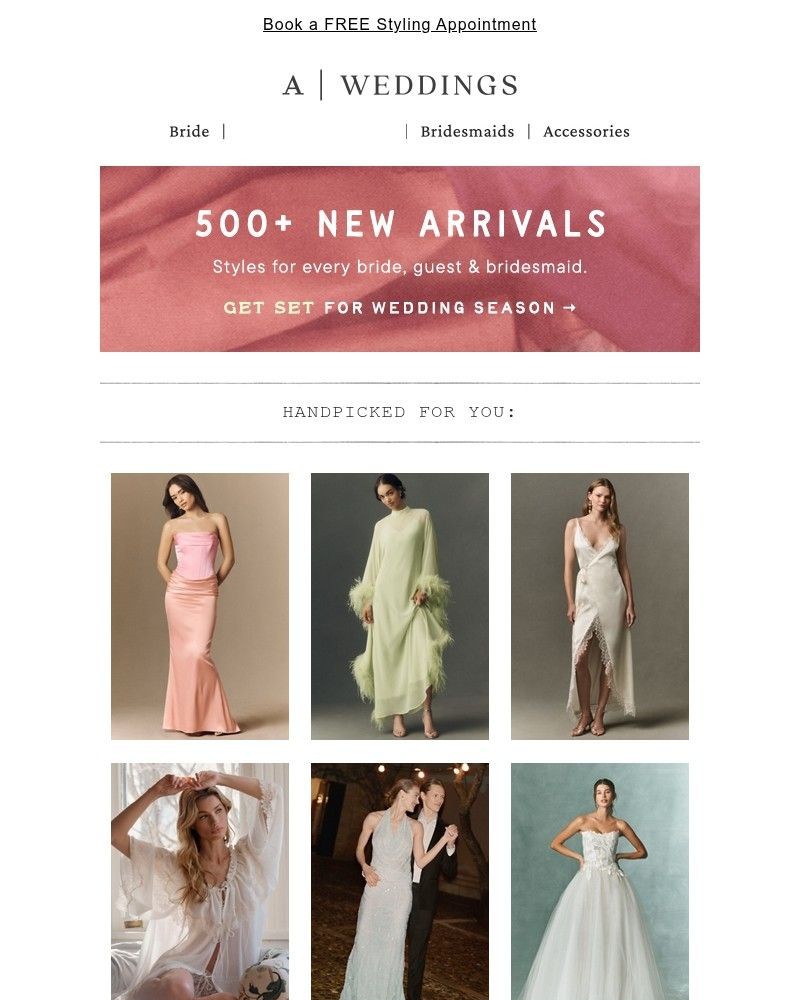 Screenshot of email sent to a Anthropologie Newsletter subscriber