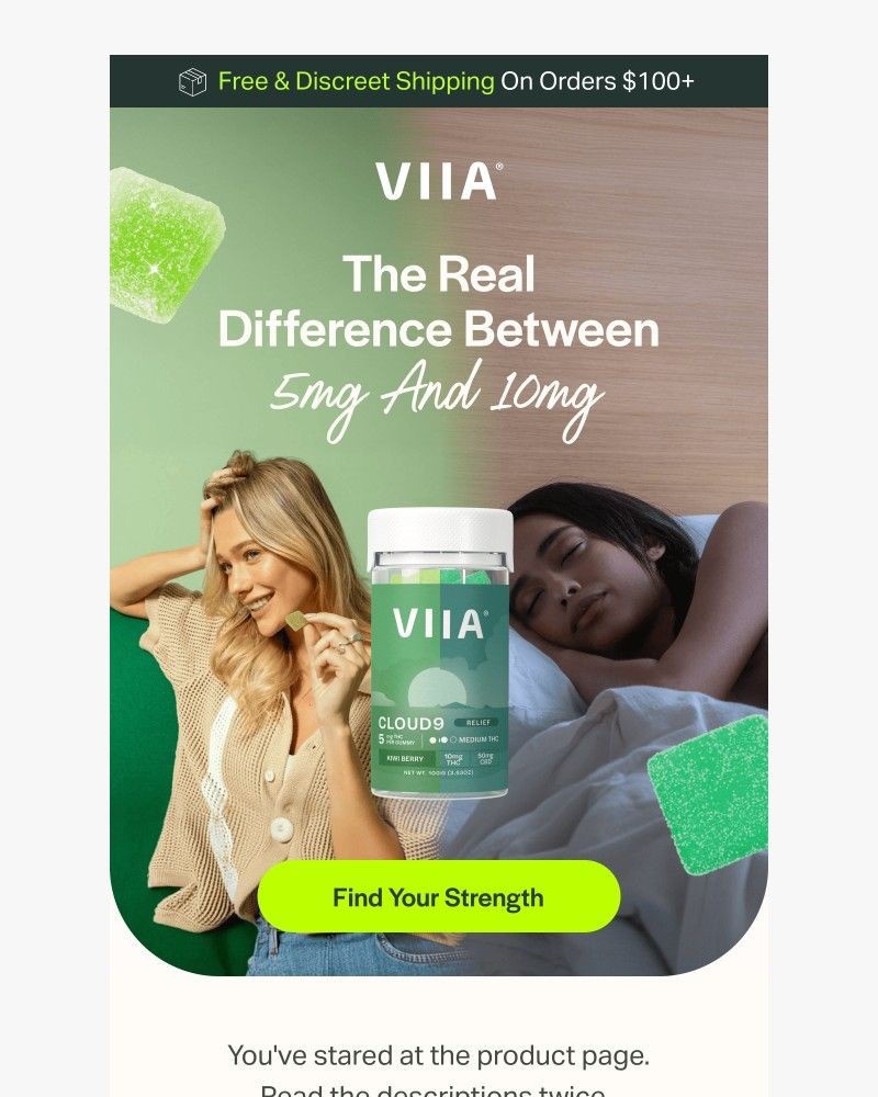 Screenshot of email sent to a VIIA Newsletter subscriber