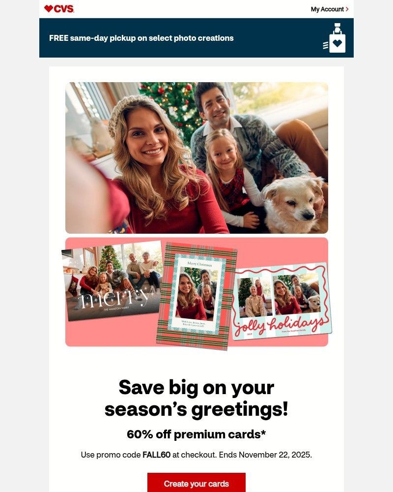 Screenshot of email sent to a CVS Newsletter subscriber