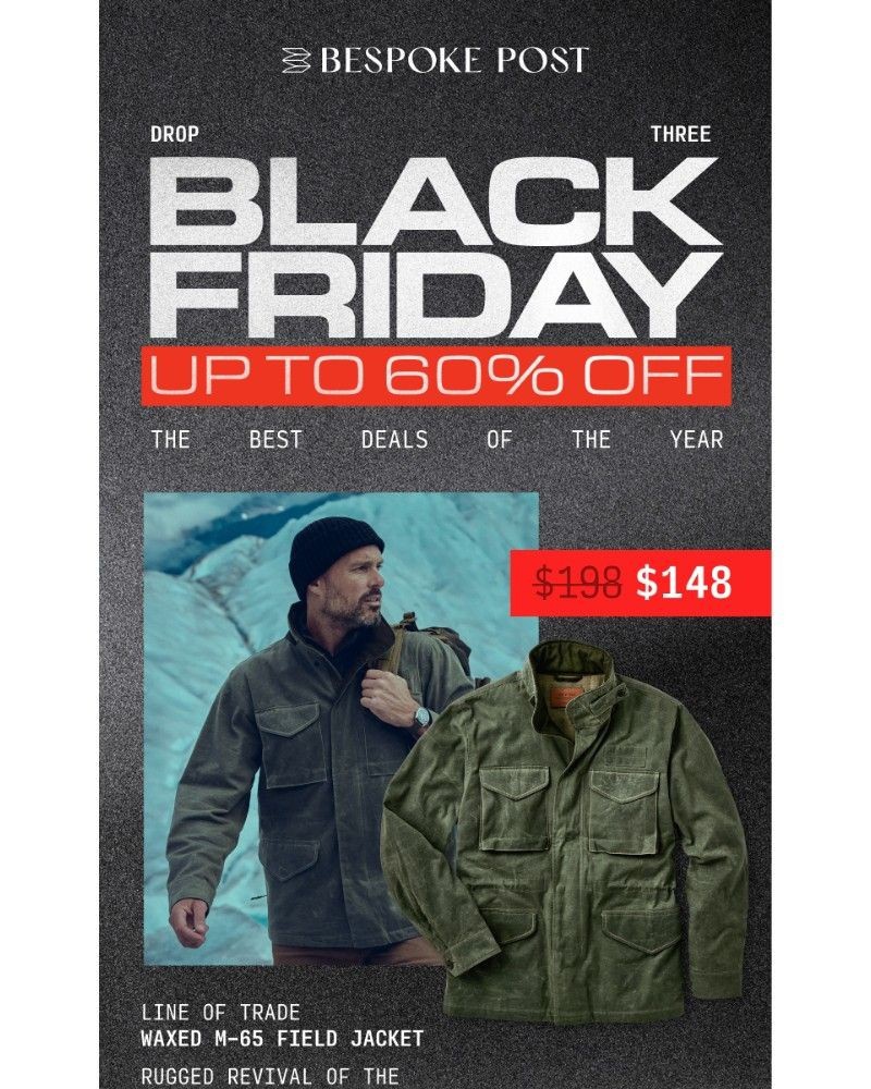 Screenshot of email sent to a Bespoke Post Newsletter subscriber