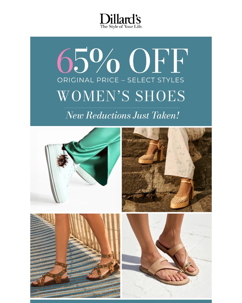 Screenshot of email sent to a Dillards Newsletter subscriber