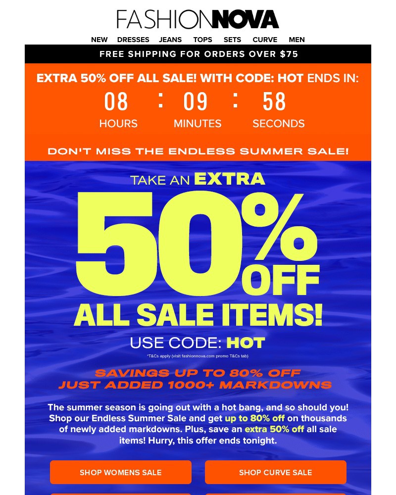 Screenshot of email with subject /media/emails/6hrs-left-extra-50-off-all-sale-85e3c0-cropped-d81d0cec.jpg