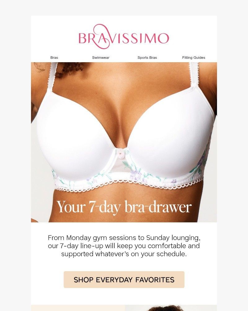 Screenshot of email sent to a Bravissimo Newsletter subscriber