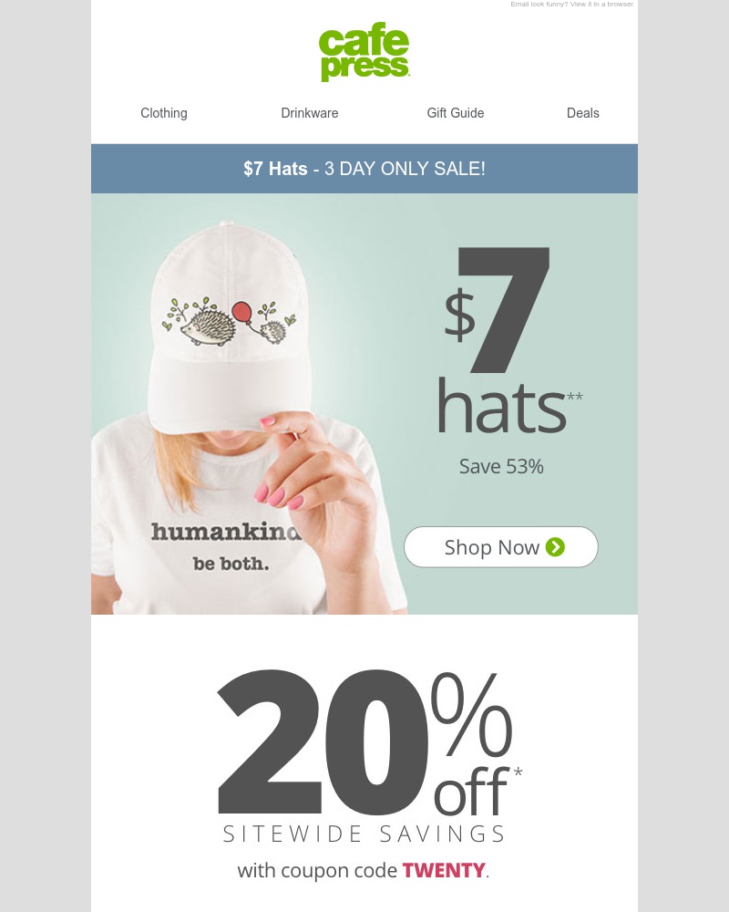 Screenshot of email with subject /media/emails/7-hats-are-here-for-3-days-only-cropped-a01aef01.jpg