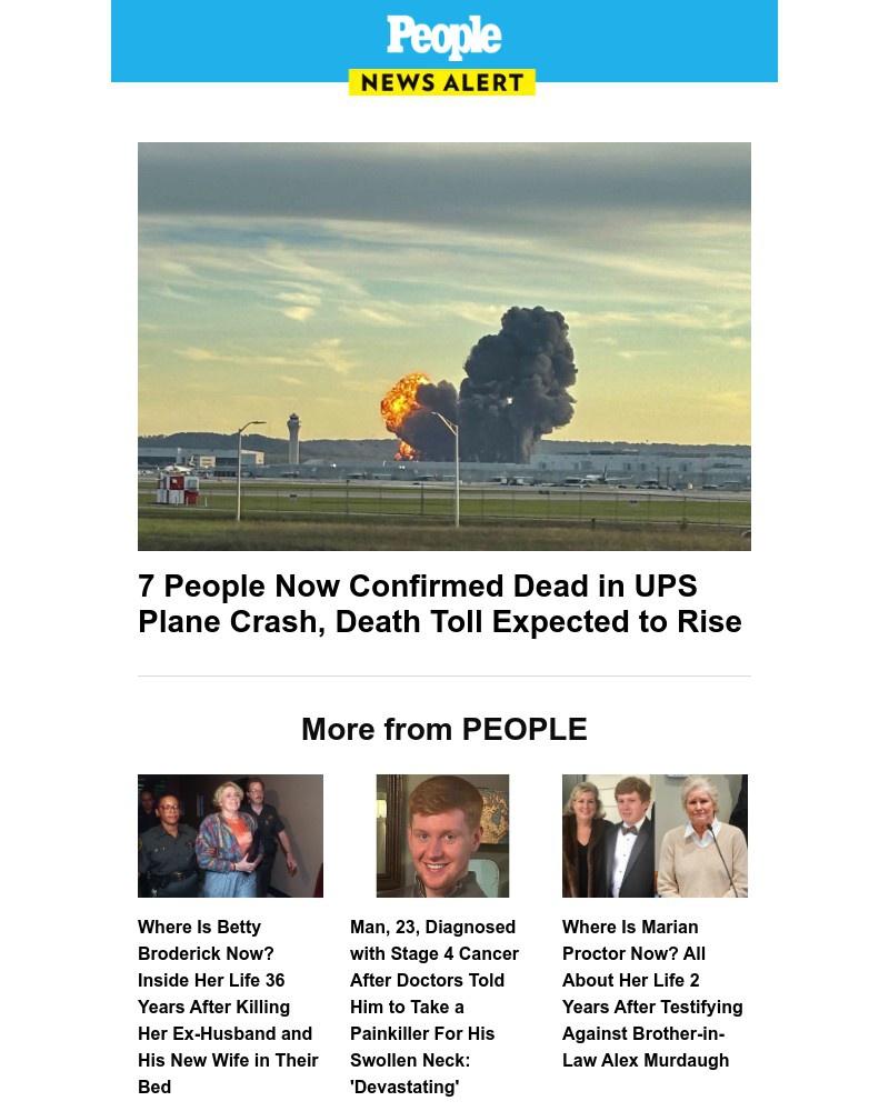 Screenshot of email with subject /media/emails/7-people-now-confirmed-dead-in-ups-plane-crash-death-toll-expected-to-rise-1236e4_oFeGDl3.jpg
