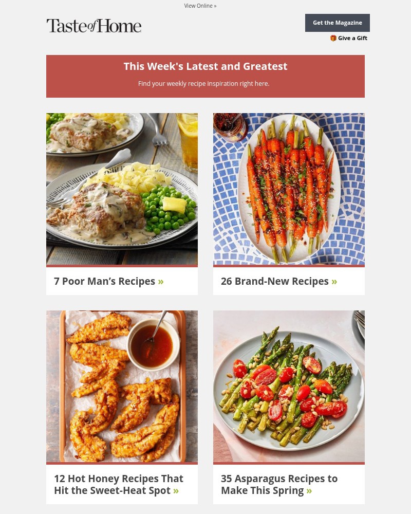 Screenshot of email sent to a Reader’s Digest Newsletter subscriber