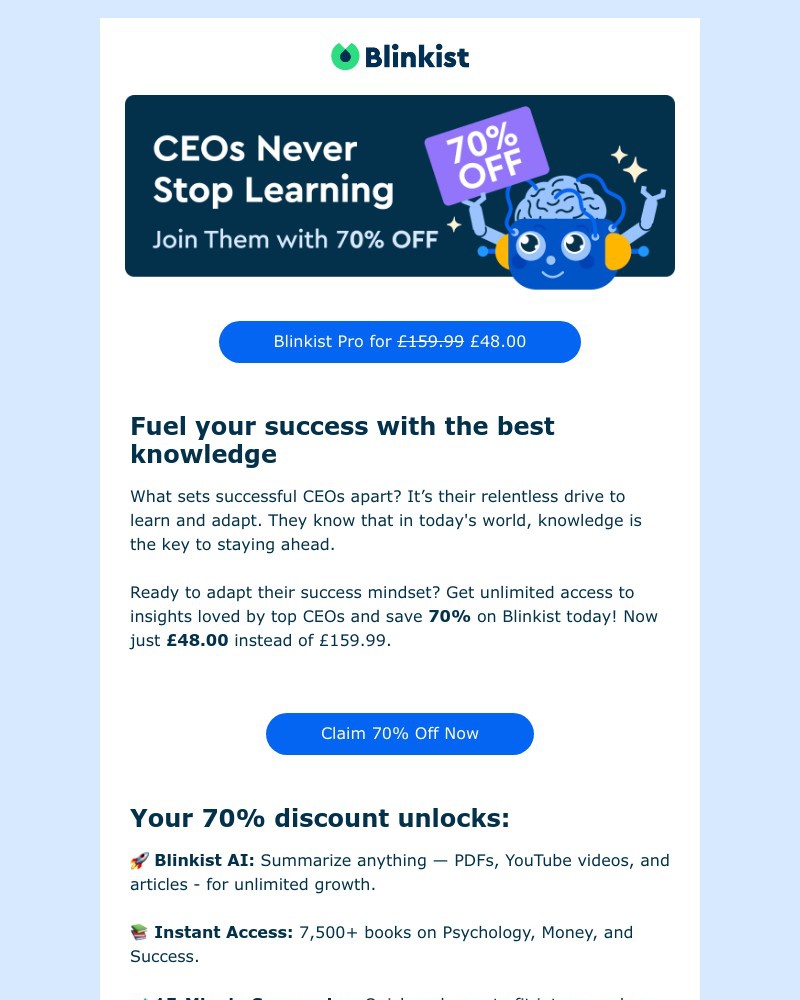 Screenshot of email with subject /media/emails/70-off-blinkist-thought-leaders-never-stop-learning-54928c-cropped-8b41a706.jpg