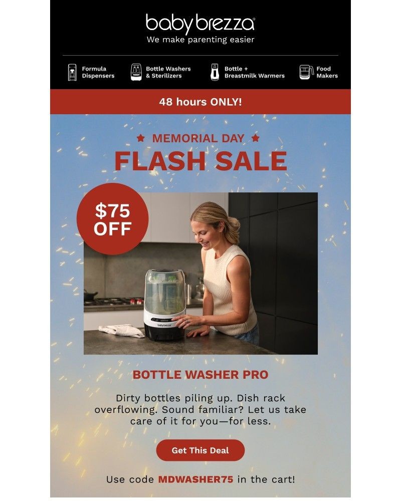 Screenshot of email sent to a Baby Brezza Newsletter subscriber
