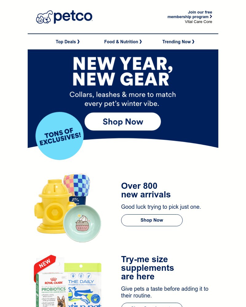 Screenshot of email with subject /media/emails/800-new-arrivals-just-dropped-at-petco-1527ee-cropped-1d22d345.jpg