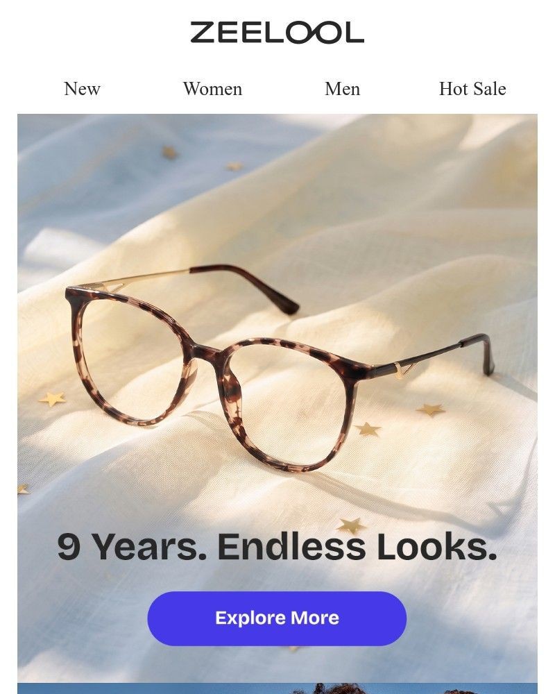 Screenshot of email sent to a Zeelool Newsletter subscriber