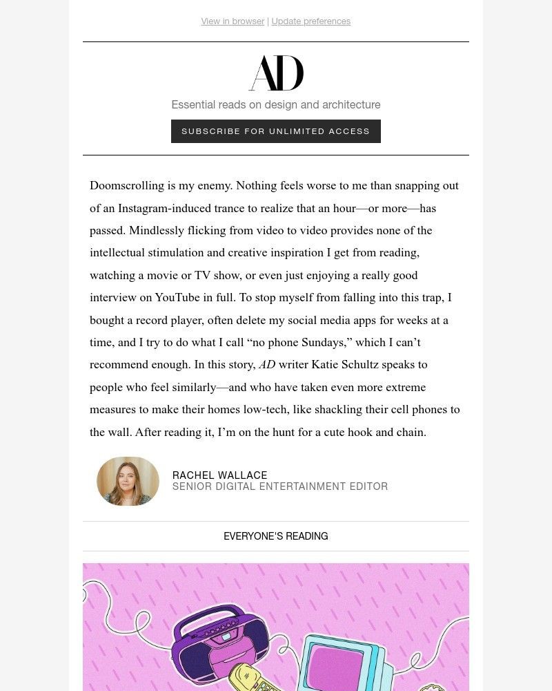 Screenshot of email with subject /media/emails/90s-tech-is-so-back-and-changing-how-we-think-about-home-decor-0f3174-cropped-9cb6a830.jpg