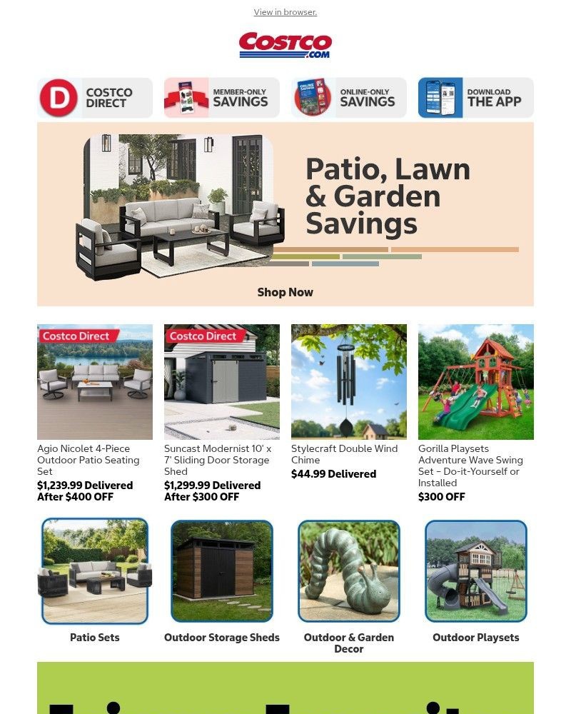 Screenshot of email sent to a Costco Newsletter subscriber