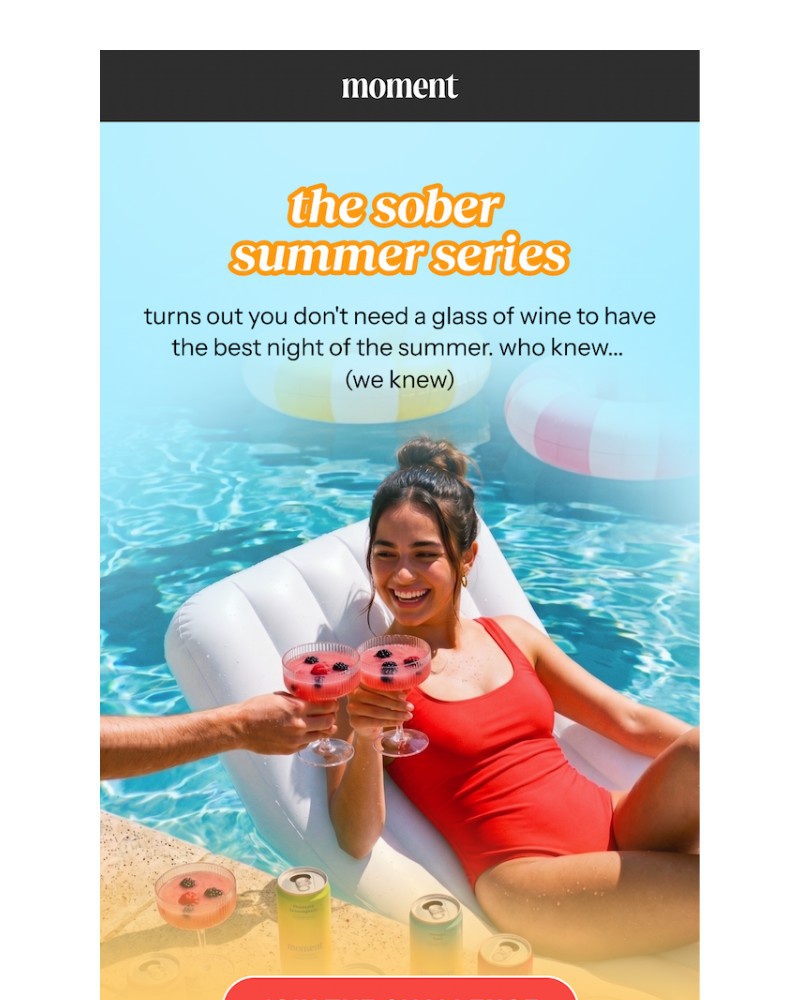 Screenshot of email sent to a Moment Newsletter subscriber