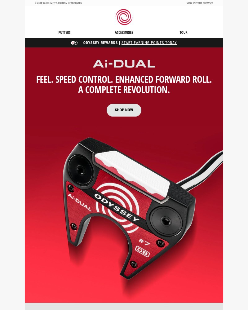 Screenshot of email sent to a Callaway Golf Newsletter subscriber