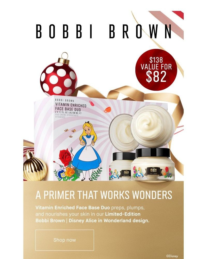 Screenshot of email sent to a Bobbi Brown Newsletter subscriber