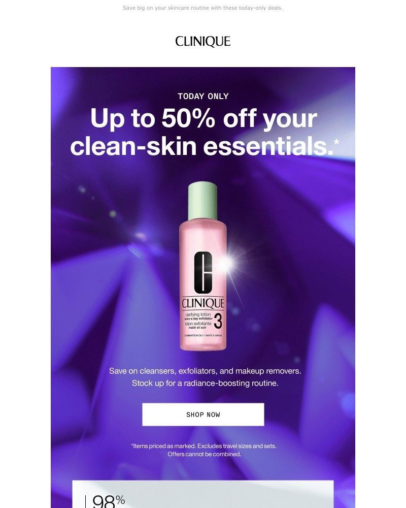 Screenshot of email with subject /media/emails/a-good-clean-flash-sale-up-to-50-off-cleansers-exfoliators-plus-free-moisturizer-_O9vOwev.jpg