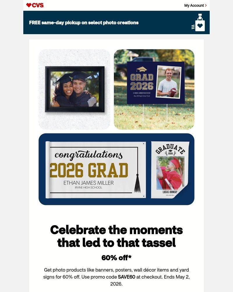 Screenshot of email sent to a CVS Newsletter subscriber