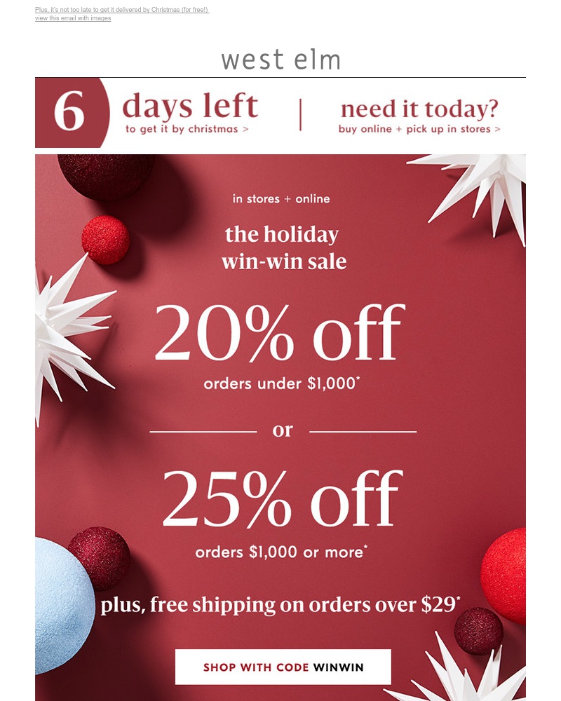 Screenshot of email with subject /media/emails/a-holiday-treat-up-to-25-off-everything-cropped-08124f46.jpg