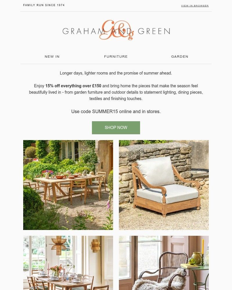 Screenshot of email sent to a Graham and Green Cart abandoner