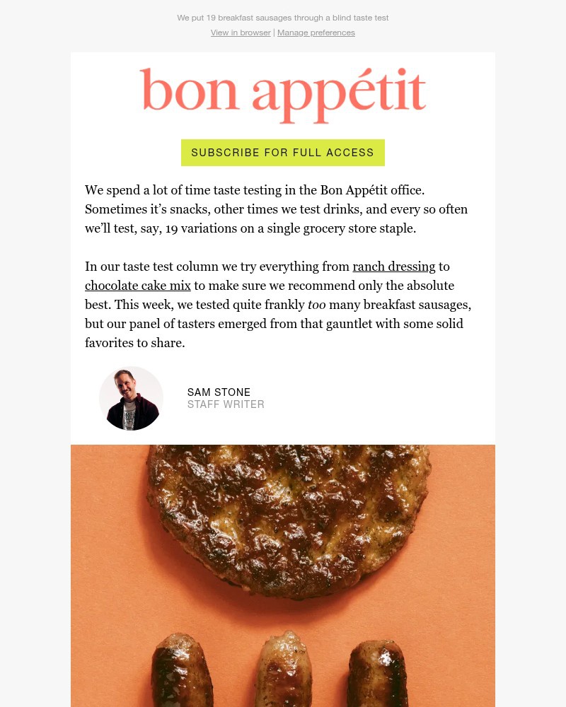 Screenshot of email with subject /media/emails/a-hunt-for-the-best-breakfast-sausage-5efad7-cropped-e4232370.jpg