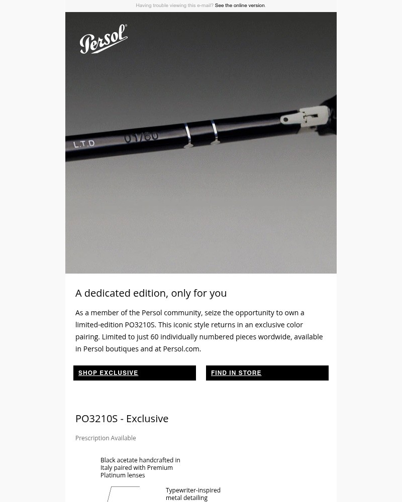 Screenshot of email with subject /media/emails/a-limited-edition-po3210s-for-the-persol-community-e9f659-cropped-ae449ac1.jpg
